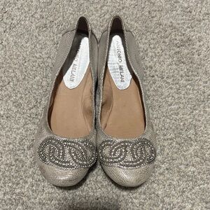 Antonio Melani Metallic Embellished Flats